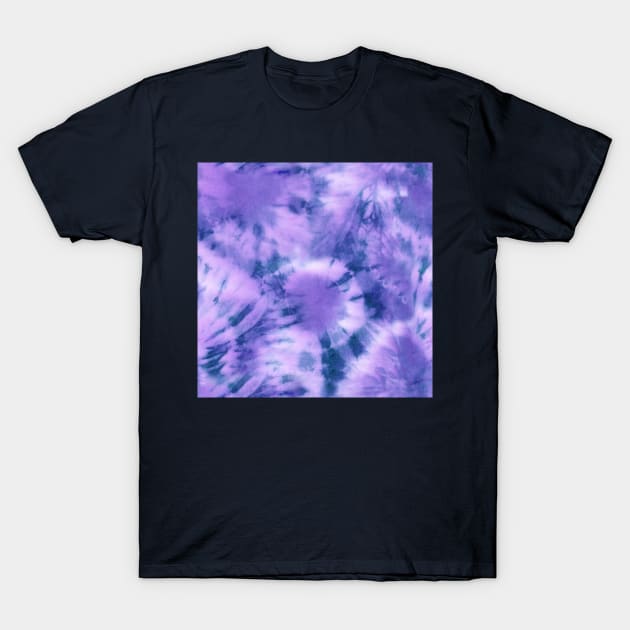 Purple and Navy Pastel Tie-Dye T-Shirt by Carolina Díaz